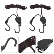 2 PCS Ratchet Kayak Canoe Bow Stern Nylon Tie Down Strap Heavy Duty Rope Hanger