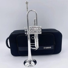 New Bb Silver Plated Brass Professional Trumpet Instrument with Case-