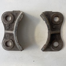 2 Vintage British Rail Bolt Clamp Railway Sleeper Anchor A1779 Free Shipping 