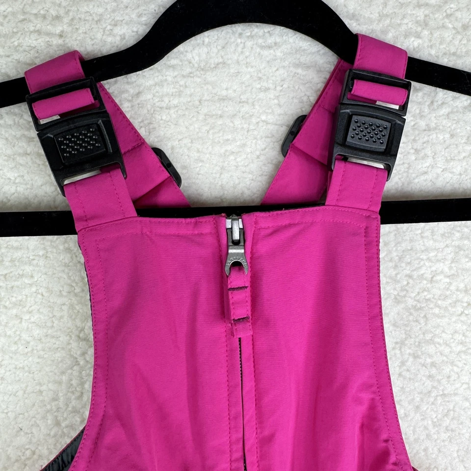 Lands' End Snow Bib Pants Girls 4 Pink Grow-A-Longs Insulated Ski Winter Kids - Image 2 of 4