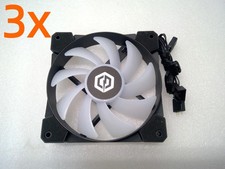 Lot of 3 CYBERPOWER PC AF120 ARGBPWM DF1202512RFHN Hydraulic Bearing FANS BLACK