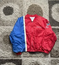 Vintage 80s Dominos Pizza Delivery Experts Employee Jacket Size XL Made In USA