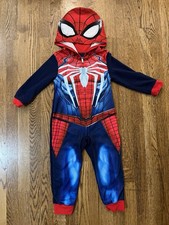 Spider-Man Super Hero Footless Costume Blanket Sleeper Size 4 NWOT