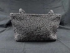 The Sak Black & White Woven Double Handle Small Handbag