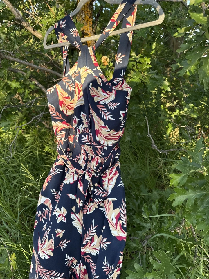 Mono para mujer Joie de cobre talla 6 Trinity floral pierna ancha recortado sin mangas Foto 3 de 4