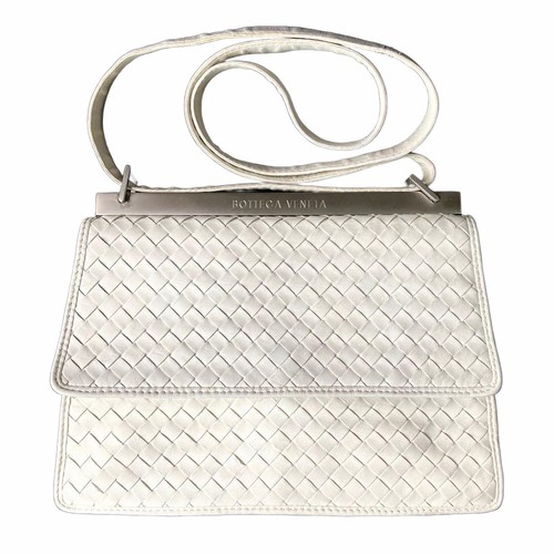 Bottega Veneta Intrecciato Logo 2Way Shoulder Bag Crossbody Off White Japan