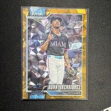 2026 Topps Series 1 Ronny Henriquez #290 Miami Marlins Gold Parallel /50