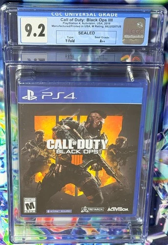 SEALED 2018 PS4 CALL of DUTY BLACK OPS IIII 4 CGC Graded 9.2 A++ Seal MADE IN US