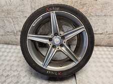 MERCEDES BENZ C-CLASS W205 2016 18" INCH ALLOY WHEEL WITH DAMAGED TYRE