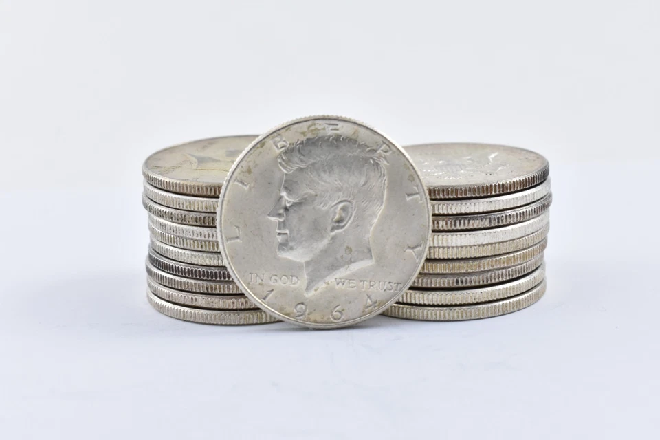 Circulated 1964 Kennedy Roll 20 Coin $10 Face Lot Collection - Image 3 of 4