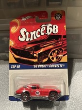 Hot Wheels Since '68 Top 40 '63 Chevy Corvette. Clean Stored Away Card