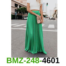 utcoco Women's Elegant Maxi Skirt High Waisted Pleated Chiffon Long Skirts, M