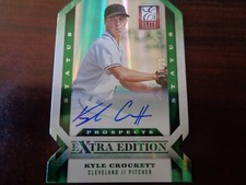 2013 Elite Extra Edition Kyle Crockett AUTO #'ed 17/25 GREEN Die-Cut Status