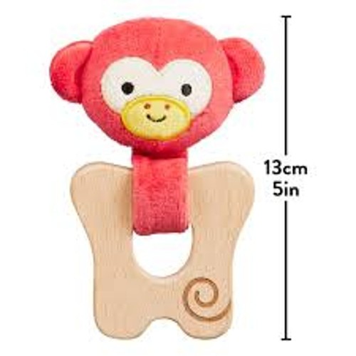 PETIT COLLAGE Cheeky Monkey Organic Wooden Teether - BRAND NEW, UNOPENED BOX. - Picture 2 of 3