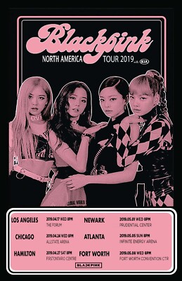 廃盤　BLACKPINK : THE SHOW トレカ、ポスター全てあり Black Pink 2019 USA Kill This Love Concert Poster 11 X 17 Framed