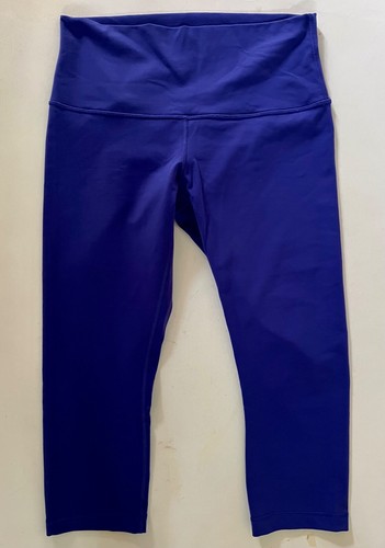 3 pares de leggings recortados para mujer Lululemon negros y morados talla 12 EC - Imagen 2 de 13