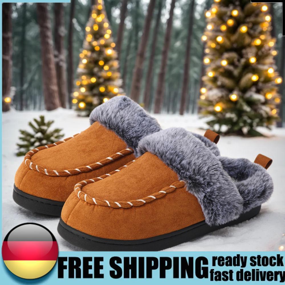 APL Ciabatte uomo fuzzy casa slip on casa scarpe collo pelliccia sintetica per interno esterno