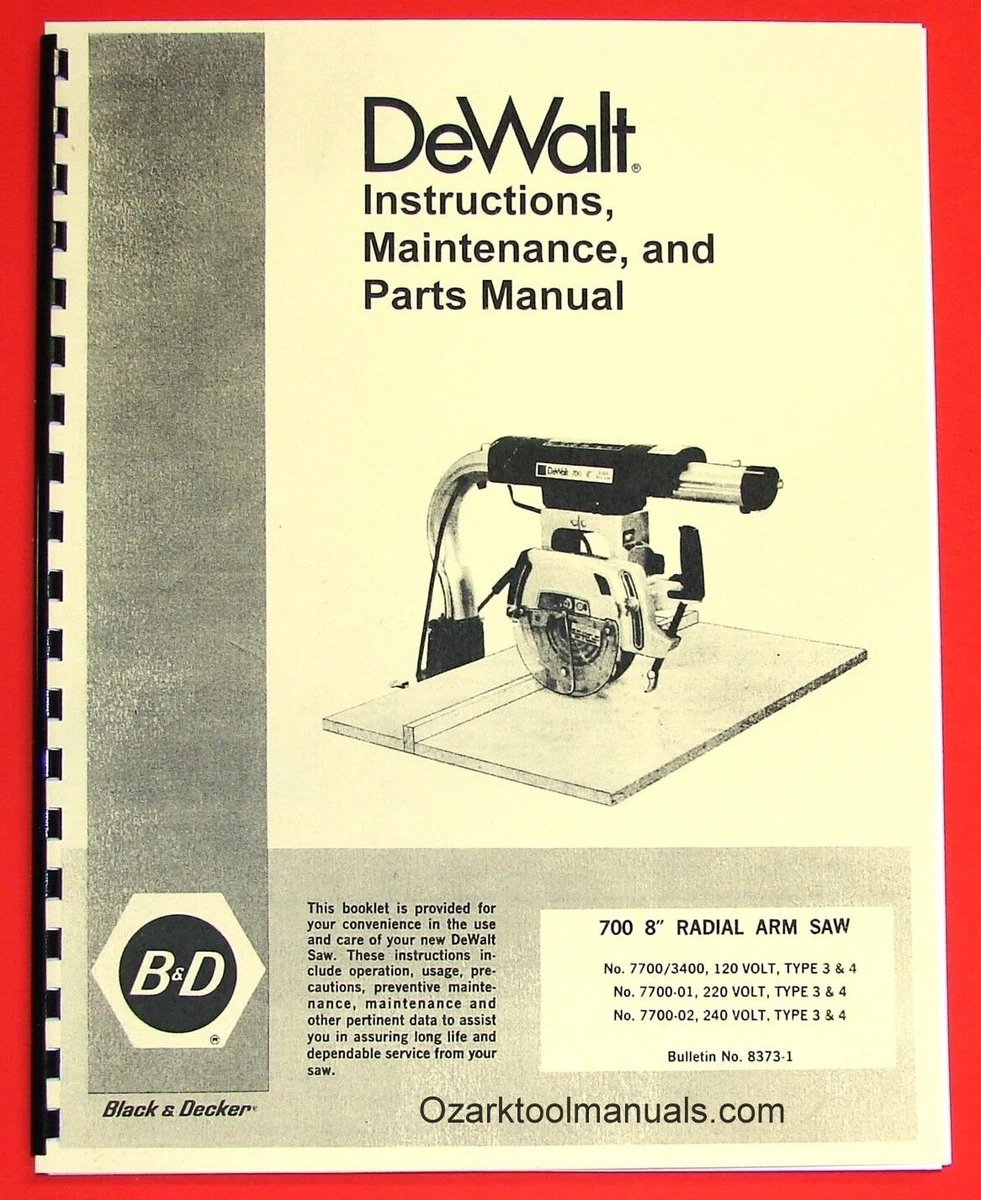 Dewalt 700 8 radial arm saw deals