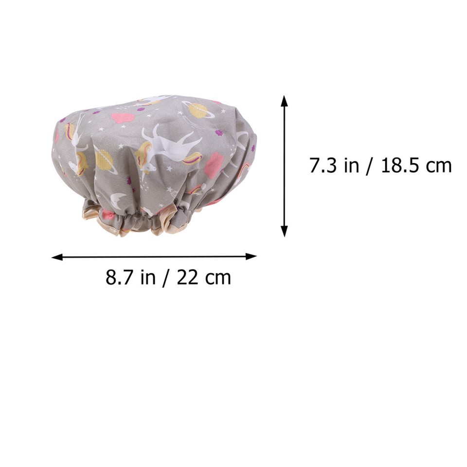 4PCS Practical Shower Cap Towel Elastic Shower Caps Lady Salon Hat