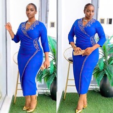 Abaya Women Kaftan Long Dress African Dashiki Bodycon Evening Ball Gown Oversize