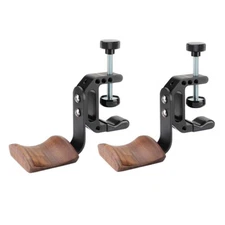 2x CAMVATE Universal Headphone Headset Stand Hanger With Heavy-duty C Clamp Grip
