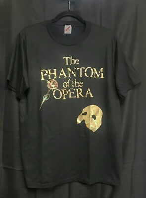 Vintage Phantom of the Opera Shirt - Size L - Black Single Stitch Made In USA