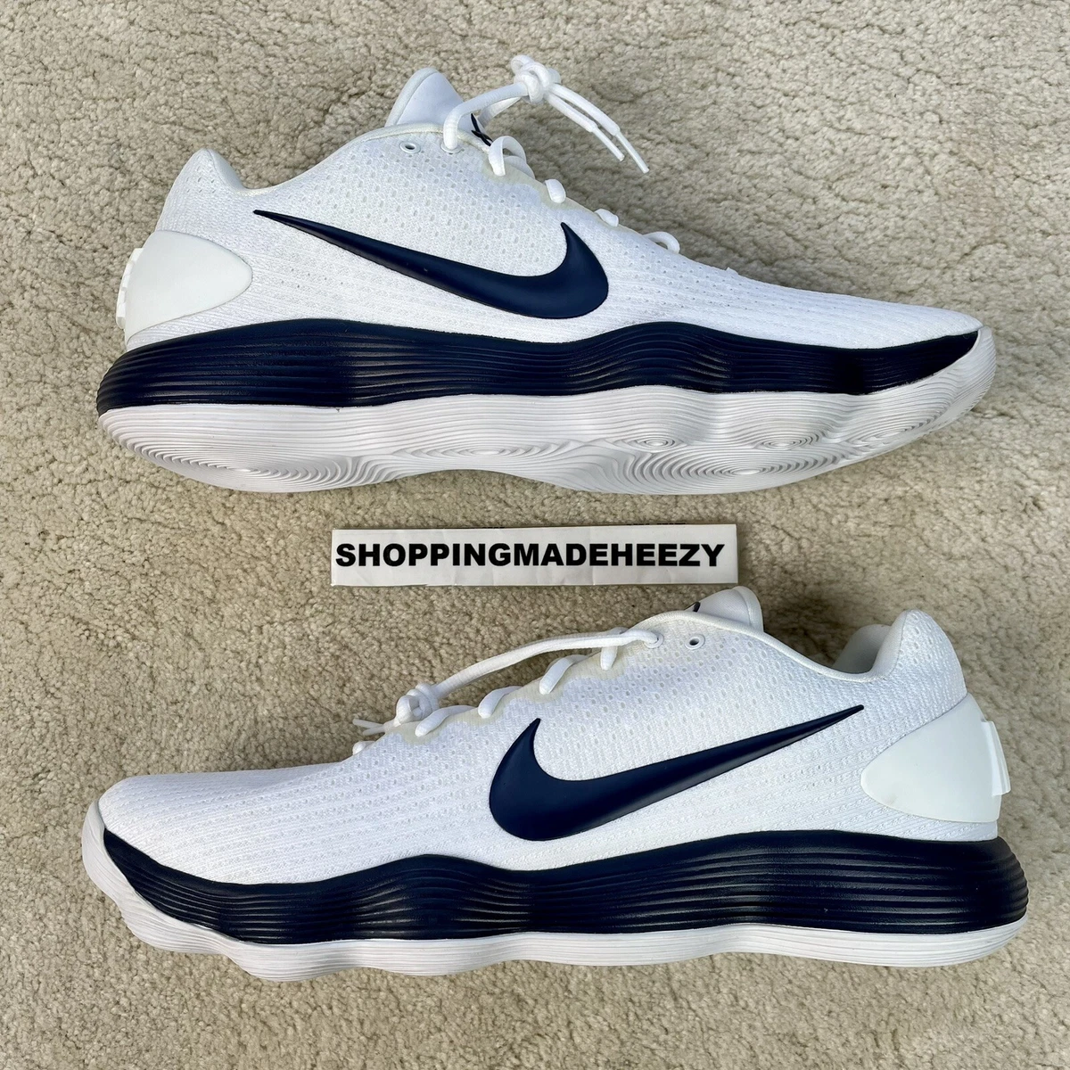 [US 18] NIKE HYPERDUNK 2017 Low TB Team Basketball Shoes White Midnight Blue