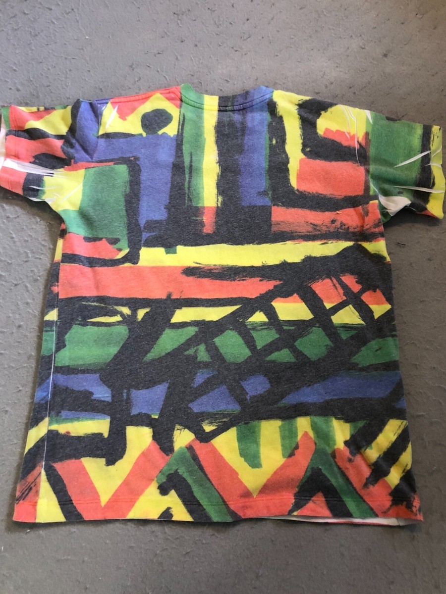 Rook Shirt Men's Medium Funky 80's Pattern Mash Up Cotton Tee | eBay