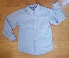 Boy Size 5-6 Blue White Checked The Children's Place Long Sleeve Button Down