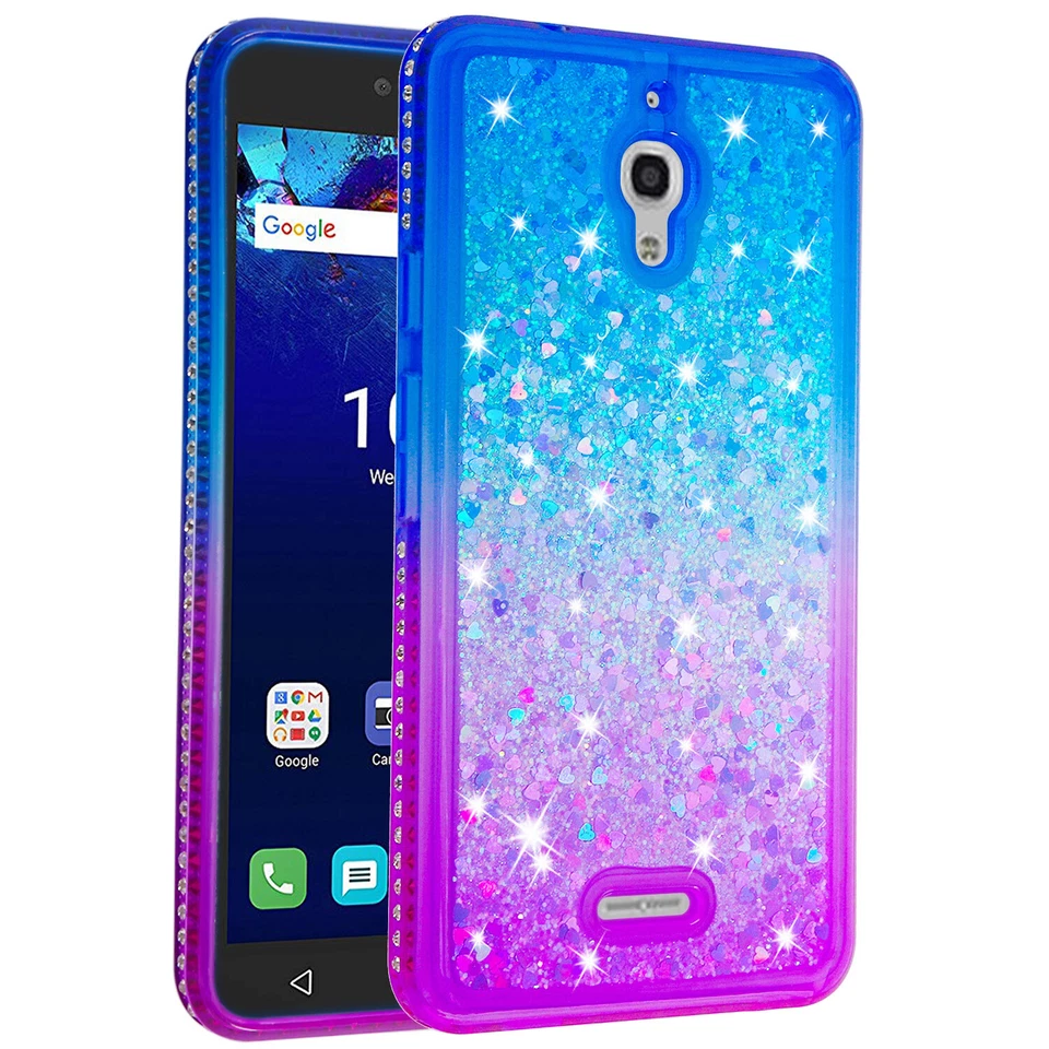 Diamonds Glitter Quicksands Phone Cover For Alcatel PIXI 4/1X Evolve/7 Folio - Image 2 of 4