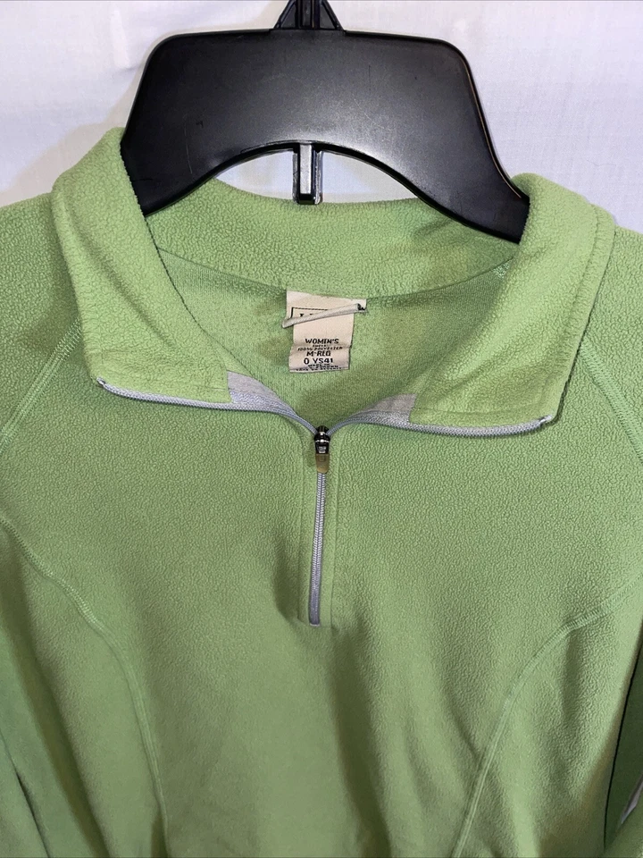 L.L. Bean Pullover Jacket Womens Size Medium Green Outdoors Running Athleisure - Image 3 of 4