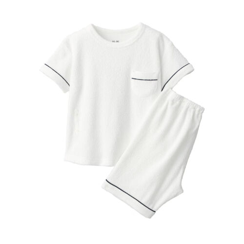 MUJI Baby Wearable Towel Short Sleeve Pajamas White FedEx - Picture 1 of 11