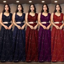 DESIGNER LEHENGA CHOLI LEHENGA INDIAN WEDDING PARTY PAKISTANI WEAR BOLLYWOOD NEW