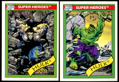 その他 1990 IMPEL MARVEL UNIVERSE Series1 1990 Impel Marvel Universe Series 1 Hulk Super Heroes #3 + #17 Lot