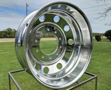 4) 19.5 X 6 NEW ACCURIDE FORD DODGE  4500/ 5500 "NEW 10 LUG POLISHED  BOTH SIDES