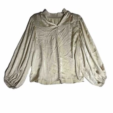 MSK Women's Smocked Blouson Top Gold S