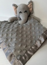 Pro Goleem Elephant Security Blanket Soft Baby Lovey Unisex Lovey 16 x 16" Satin
