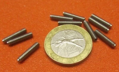 BASIC Stainless Steel Dog Point Set Screws, Extended Tip, 4-40 x 1/2" Length, 10 Pcs