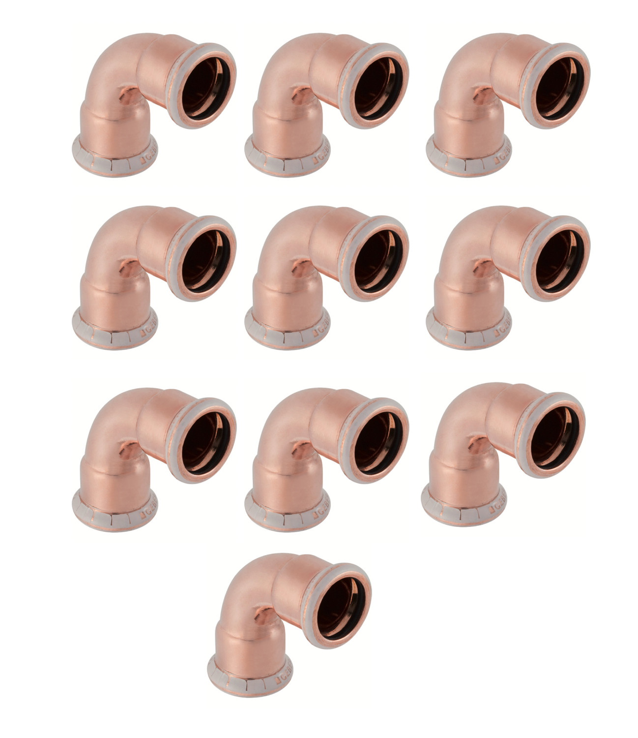 Pack of 10x  Geberit Mapress Copper 15mm Bend Elbow 90 Degree Map Press Freepost