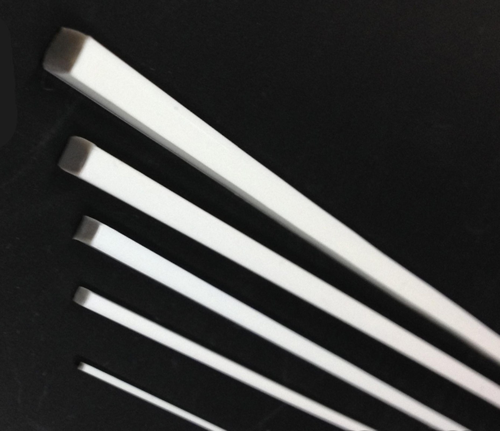 US Stock 10pcs 3mm x 9.84" ABS Styrene Plastic Square Bar Rods Model