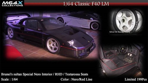 Modelo de coche clásico M64X 1:64 F40 LM Competizione resina - Imagen 6 de 15