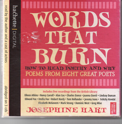  WORDS THAT BURN - Poems from 8 Great Poets 3 CD audiobook