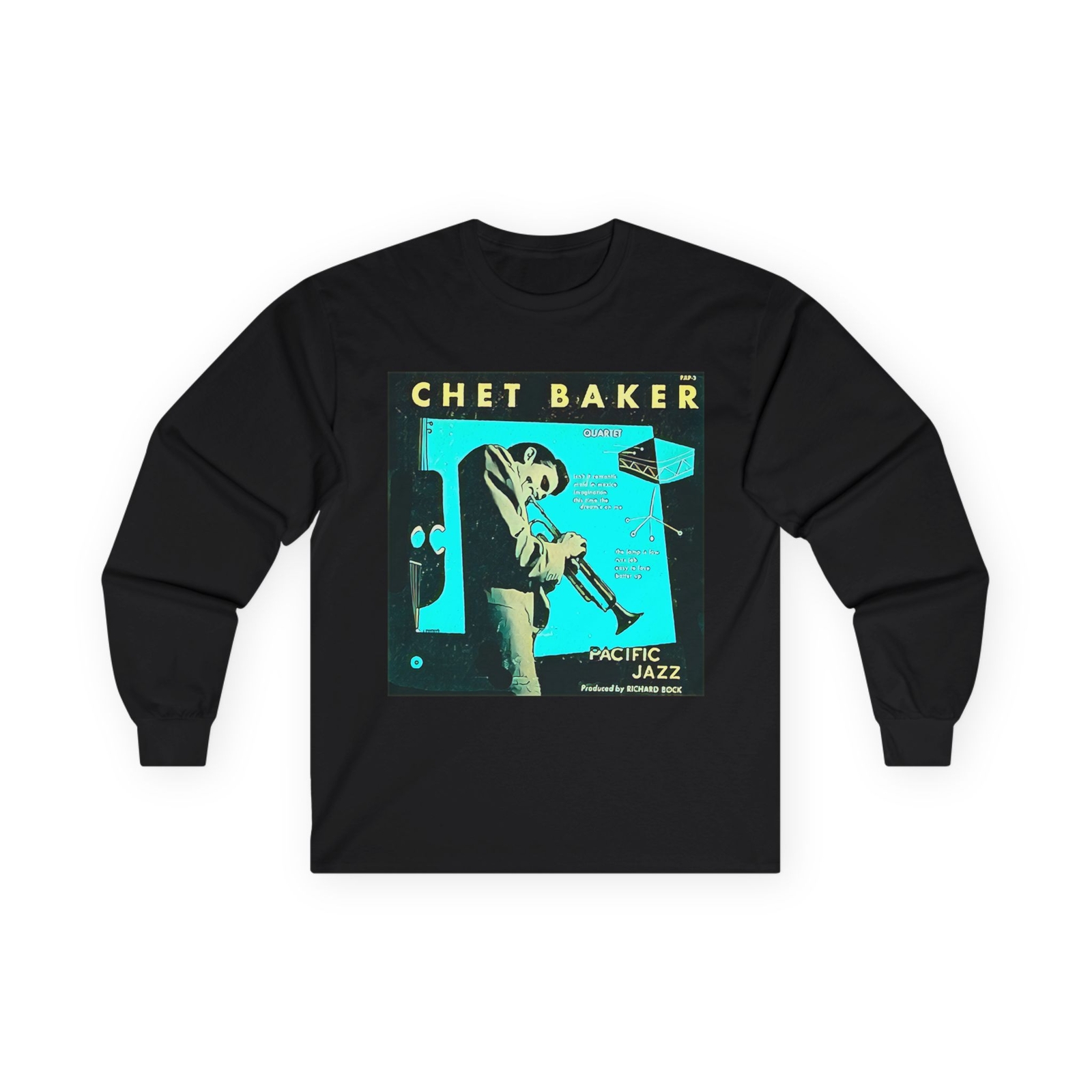Vintage Chet Baker Pacific Jazz Graphic Long Sleeve Crewneck Tee