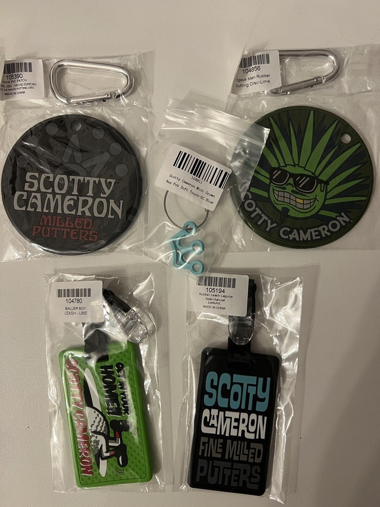 Scotty Cameron Golf Lesh & Bag Tags Lot Key Chain Accessories Agave Man Tiffany