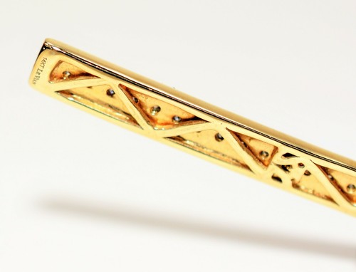 LeVian Natural Fancy Diamond Necklace 14K Solid Gold .33tcw Bar Pendant Fine Gem - Picture 7 of 11