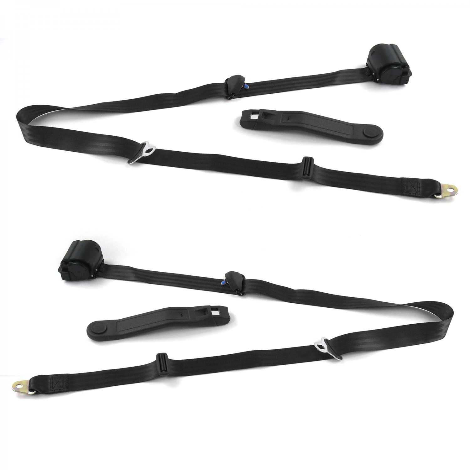 Ford Truck 1967 - 1979  Standard 3pt BK Retract Bucket Seat Belt Kit-2 Belts