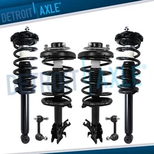 6pc Front & Rear Struts + Front Sway Bar Links for Nissan Maxima Infiniti I30