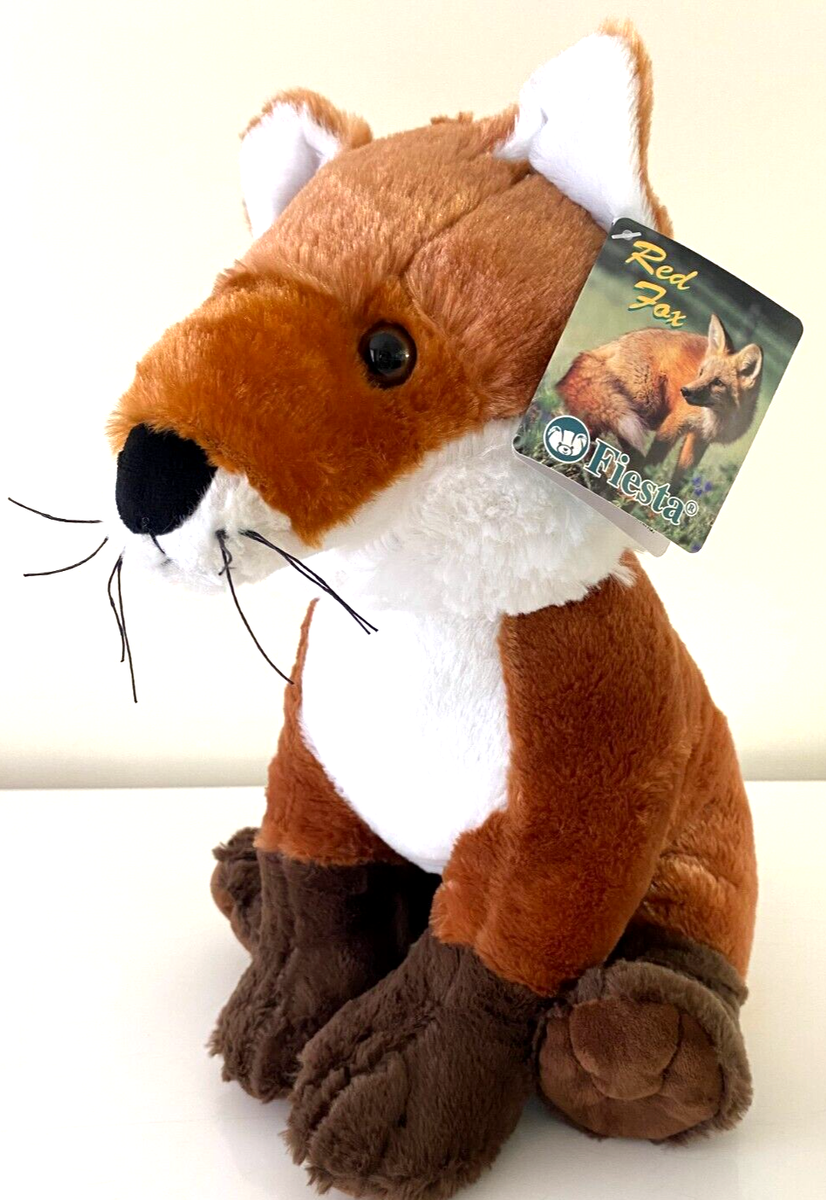 Large Sitting Red Fox Plush Toy 15.5 inch by Fiesta Super Soft New