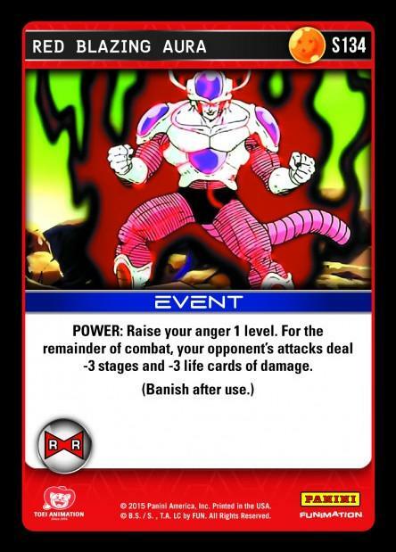 DBZ Dragon Ball Z TCG Card Panini Evolution S134 Red Blazing Aura