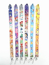 New 10 Pcs cartoon princess Lanyard Key chain Phone Card Badge Holder